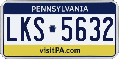 PA license plate LKS5632