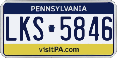 PA license plate LKS5846