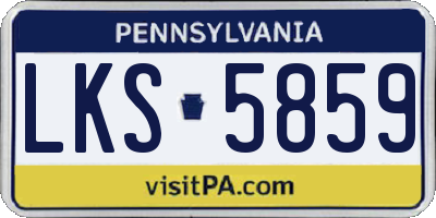 PA license plate LKS5859