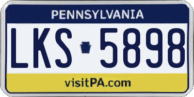 PA license plate LKS5898