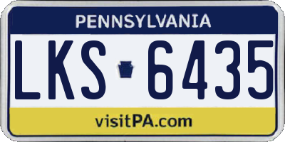 PA license plate LKS6435