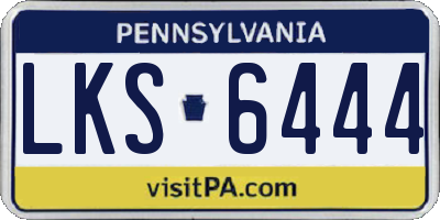 PA license plate LKS6444