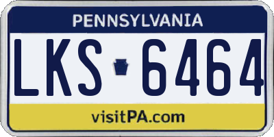 PA license plate LKS6464