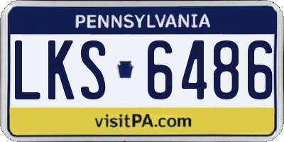 PA license plate LKS6486