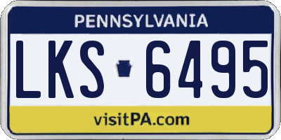 PA license plate LKS6495