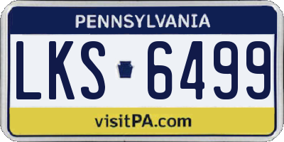 PA license plate LKS6499
