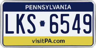 PA license plate LKS6549