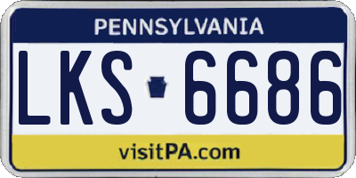 PA license plate LKS6686