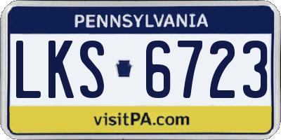 PA license plate LKS6723