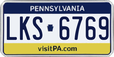 PA license plate LKS6769