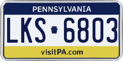 PA license plate LKS6803