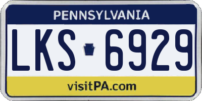 PA license plate LKS6929