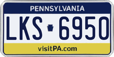PA license plate LKS6950