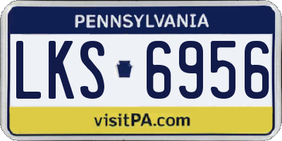 PA license plate LKS6956