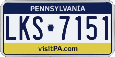 PA license plate LKS7151