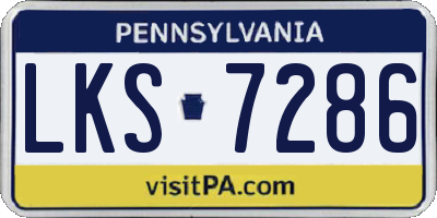 PA license plate LKS7286