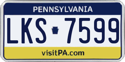 PA license plate LKS7599