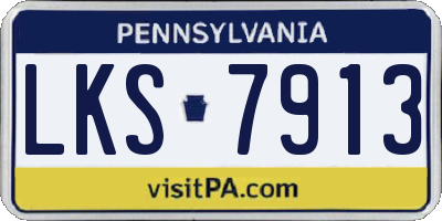 PA license plate LKS7913