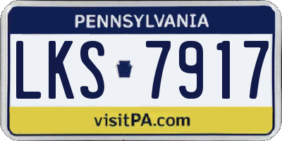 PA license plate LKS7917