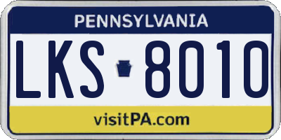 PA license plate LKS8010