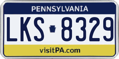 PA license plate LKS8329