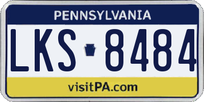PA license plate LKS8484
