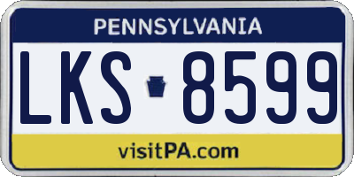 PA license plate LKS8599