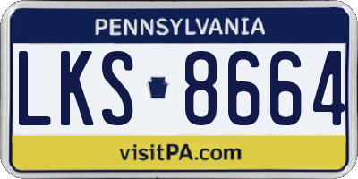 PA license plate LKS8664