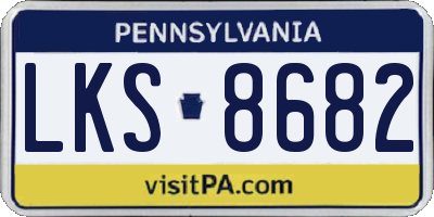 PA license plate LKS8682