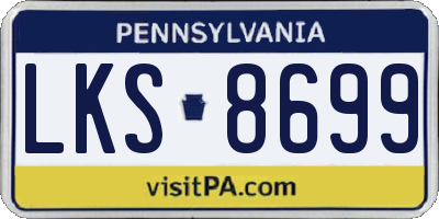 PA license plate LKS8699