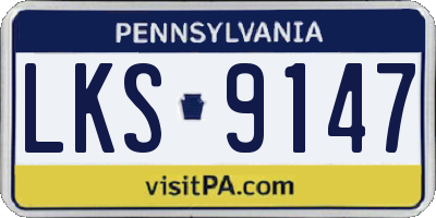 PA license plate LKS9147