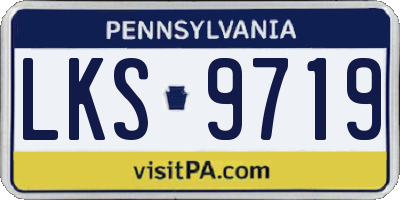 PA license plate LKS9719