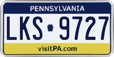 PA license plate LKS9727