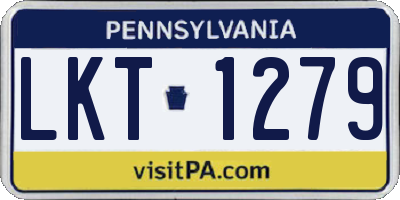 PA license plate LKT1279