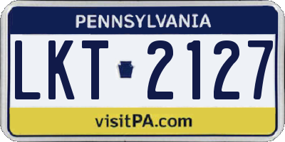 PA license plate LKT2127