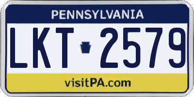 PA license plate LKT2579