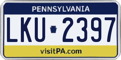 PA license plate LKU2397