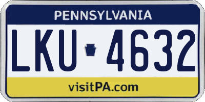 PA license plate LKU4632