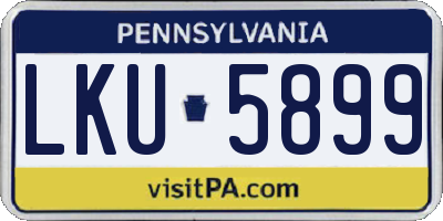 PA license plate LKU5899