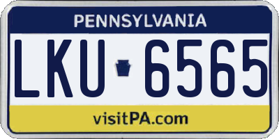 PA license plate LKU6565