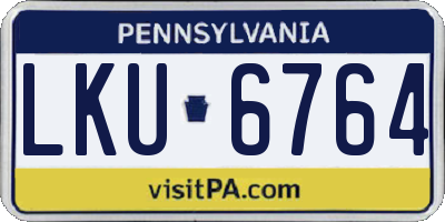PA license plate LKU6764