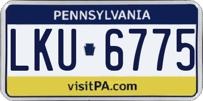 PA license plate LKU6775
