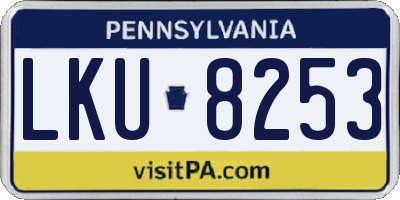 PA license plate LKU8253