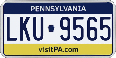 PA license plate LKU9565