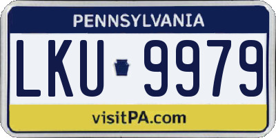 PA license plate LKU9979