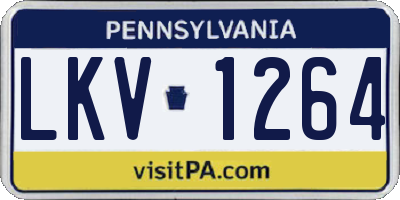 PA license plate LKV1264