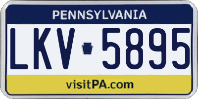PA license plate LKV5895
