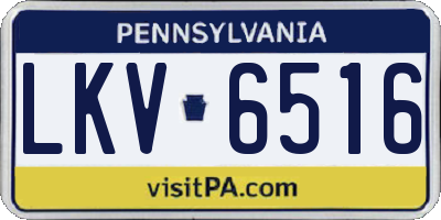 PA license plate LKV6516