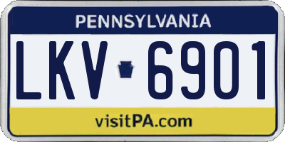 PA license plate LKV6901