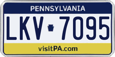 PA license plate LKV7095